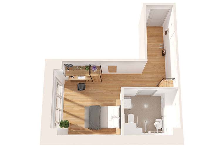 Superior en-suite floor plan