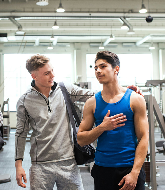 Friends at the gym