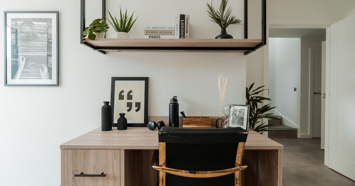 Desk area inside student accommodation